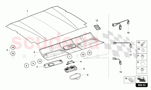 Part Diagram for Lamborghini 4T0857551CXZ0