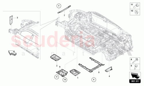 Part Diagram for Lamborghini 4M0801281K