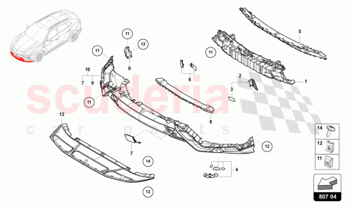 Part Diagram for Lamborghini 4ML807110KY9B