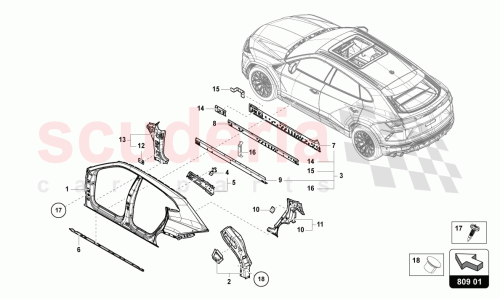 Part Diagram for Lamborghini 4M8809377C