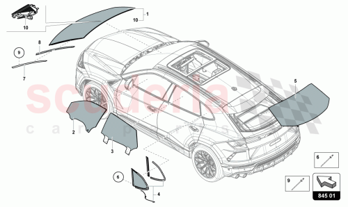 Part Diagram for Lamborghini 4ML845099P0P0
