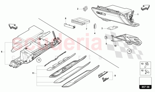 Part Diagram for Lamborghini 4ML857121A
