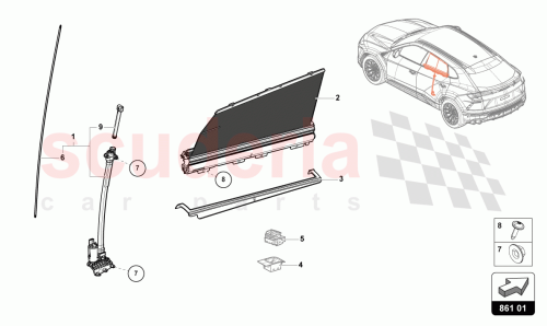 Part Diagram for Lamborghini 4ML8613337AP