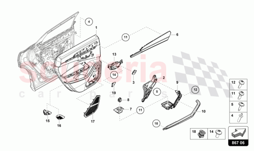 Part Diagram for Lamborghini 4ML868145