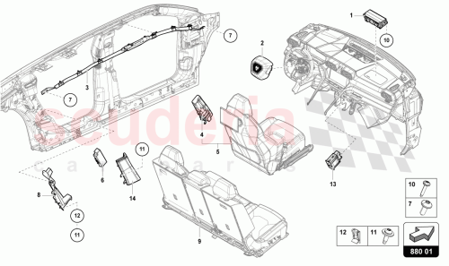 Part Diagram for Lamborghini 4M8880442F