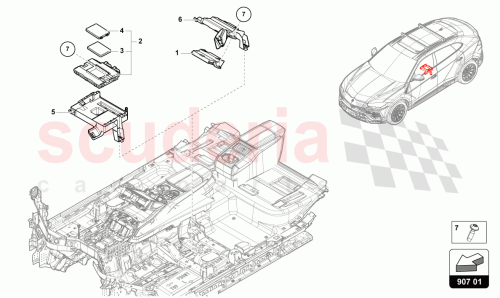 Part Diagram for Lamborghini 4KE907468G