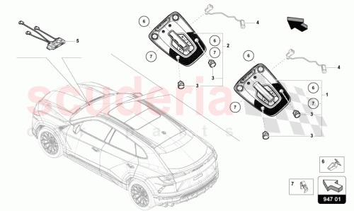 Part Diagram for Lamborghini 4ML9471356PS
