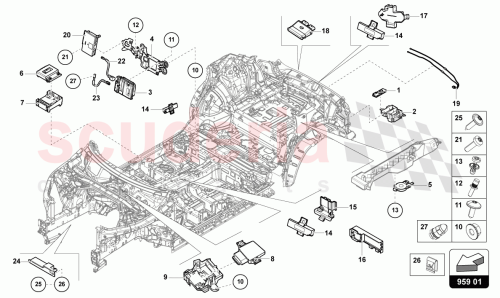 Part Diagram for Lamborghini 4M6971534C