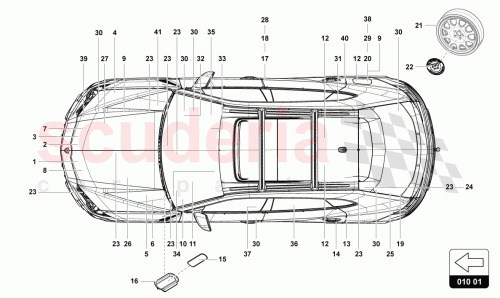 Part Diagram for Lamborghini 4ML010533C