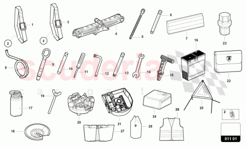 Part Diagram for Lamborghini 4ML012021C