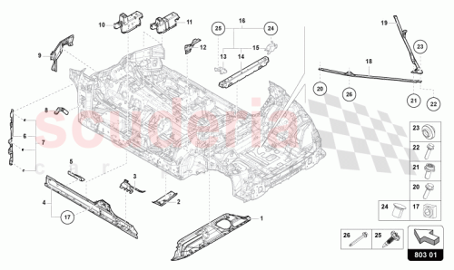 Part Diagram for Lamborghini 4M0803780AK