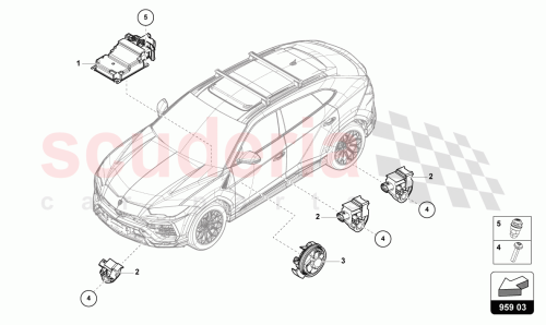 Part Diagram for Lamborghini 4M0959655BE