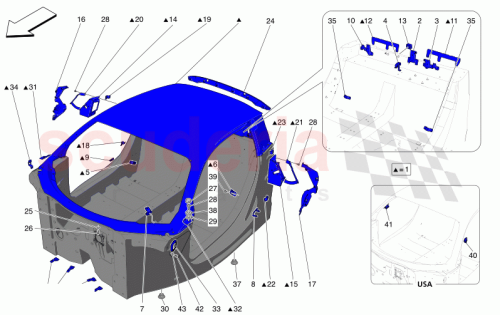 Part Diagram for Maserati 675001355