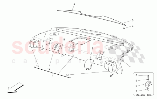 Part Diagram for Maserati 66948108