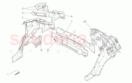 Part Diagram for Maserati 673010434