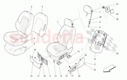 Part Diagram for Maserati 673000287