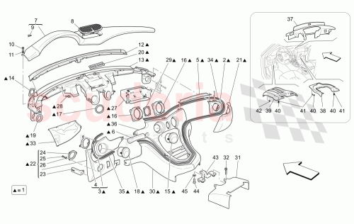 Part Diagram for Maserati 68333007