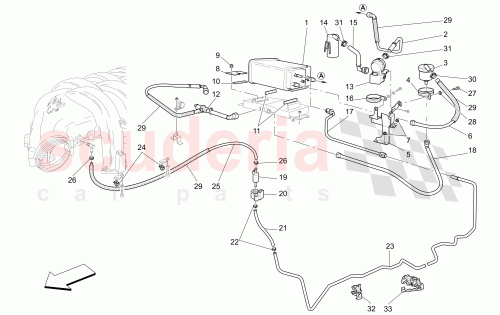 Part Diagram for Maserati 184554