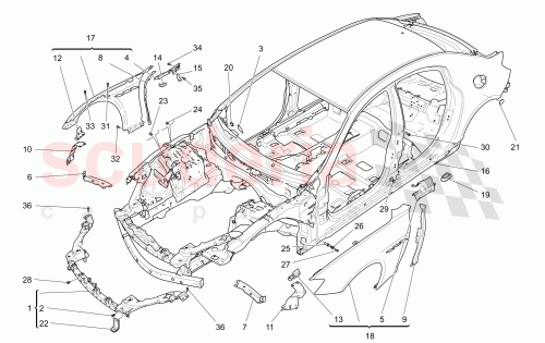 Part Diagram for Maserati 673001668