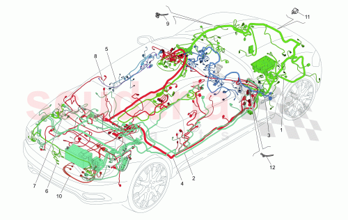 Part Diagram for Maserati 266004