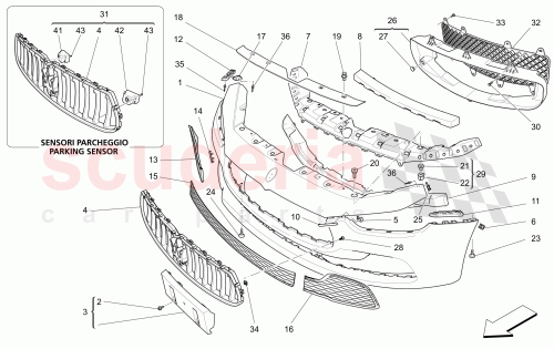 Part Diagram for Maserati 670010773