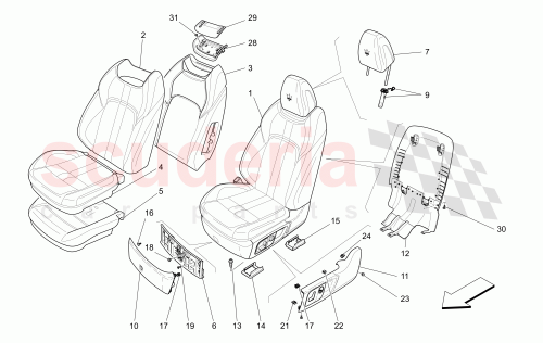 Part Diagram for Maserati 673008186