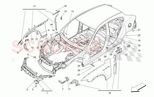 Part Diagram for Maserati 673005702