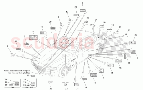 Part Diagram for Maserati 80934956