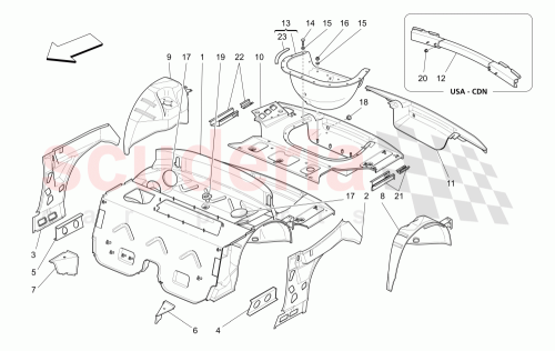 Part Diagram for Maserati 66300700