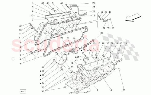 Part Diagram for Maserati 185276