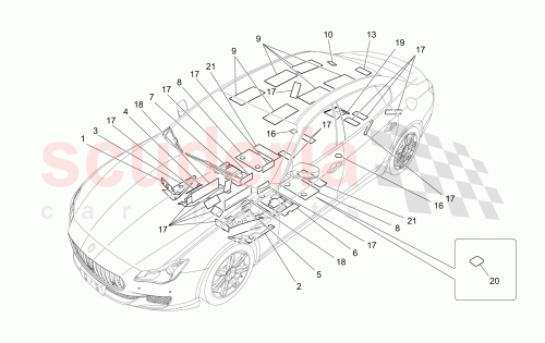 Part Diagram for Maserati 670100041