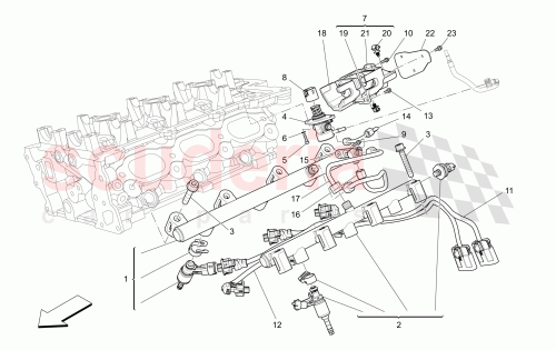 Part Diagram for Maserati 303438