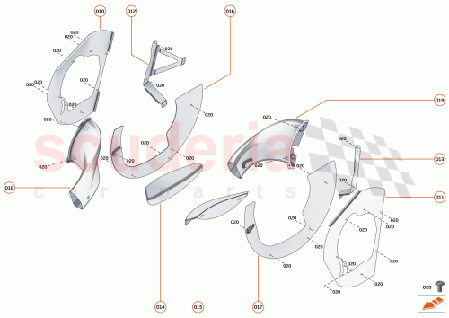 Part Diagram for McLaren 15CA106RP