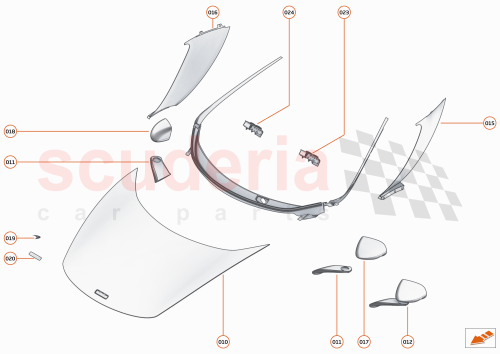 Part Diagram for McLaren 11A3076CP
