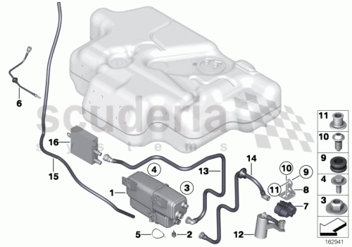 Part Diagram for Rolls Royce 16 13 7178052