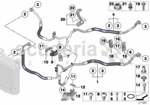 Part Diagram for Rolls Royce 17 22 7800958