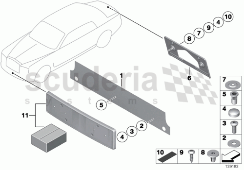 Part Diagram for Rolls Royce 51 18 7118893
