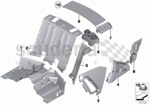 Part Diagram for Rolls Royce 51 48 7041122