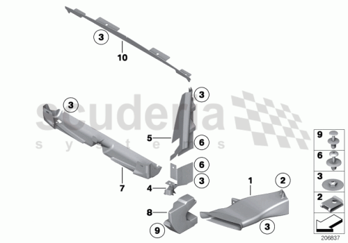 Part Diagram for Rolls Royce 51 13 7195476