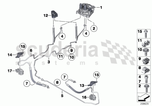 Part Diagram for Rolls Royce 17 21 7594324