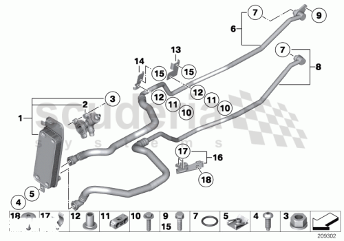 Part Diagram for Rolls Royce 17 22 7595232