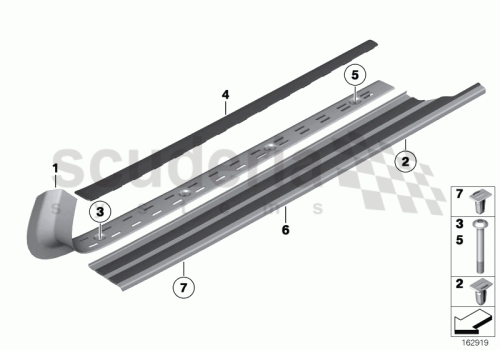 Part Diagram for Rolls Royce 51 13 7170860