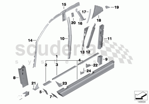 Part Diagram for Rolls Royce 41 12 7195491