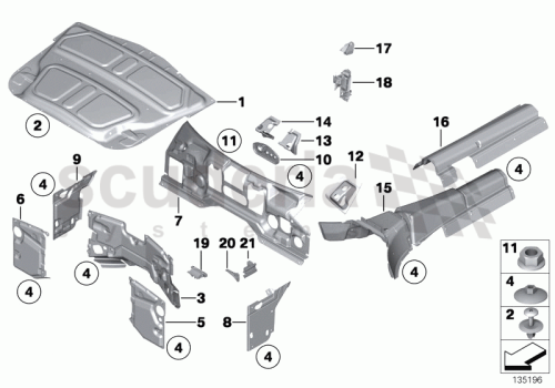 Part Diagram for Rolls Royce 51 48 7134313