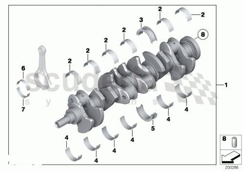 Part Diagram for Rolls Royce 11 21 7500307
