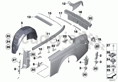 Part Diagram for Rolls Royce 41 31 7137945