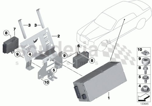 Part Diagram for Rolls Royce 61 35 0393701