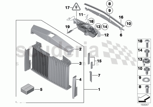Part Diagram for Rolls Royce 51 13 0411846