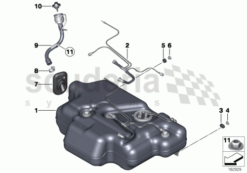 Part Diagram for Rolls Royce 16 11 7187819