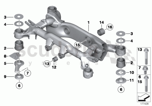 Part Diagram for Rolls Royce 51 71 7110894